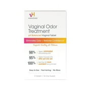 vH essentials Vaginal Odor Treatment - pH Balanced Vaginal Suppositories - 6 Tablets With Applicator