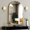 thumbnail image 6 of CONCETTA 26"x38" Bathroom Mirror, Decor Arched Wall Mirror, Bedroom Vanity Mirror with Metal Frame, Gold, Gift for Mother's Day, 6 of 7