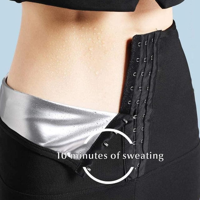 Pantalones de sauna 2 en 1 para mujer, para hacer ejercicio, para adelgazar, mallas de entrenamiento, pantalones deportivos de sauna