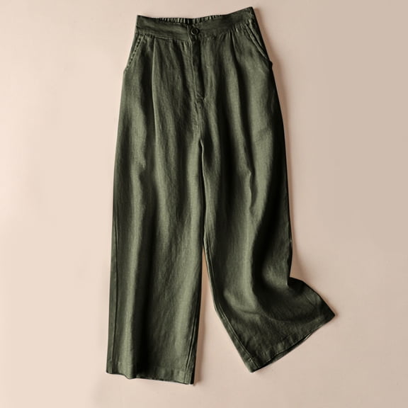 Vedolay Womens Pants Trendy Women's high Waist Leisure Casual Pants for Woman Bohemian Beach Pants,Green XXL