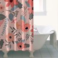thumbnail image 5 of Floral Shower Curtain Watercolor Botanical Bathroom Decor Rustic Flower Design Fabric Bath Curtain for Tub Country Style Home Accessories with Hooks，36x72in(90x180cm), 5 of 5