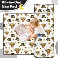 thumbnail image 4 of Highland Cow and Sunflower Print Teens Toddler Nap Mat with Pillow, Sleeping Mat Bag for Preschool Daycare 50"x20", 4 of 6
