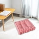 thumbnail image 5 of Almohadón de espiga de maíz cuadrado, cojín de tatami grueso hecho a mano, cojín de silla de pana en rosa, 5 of 6
