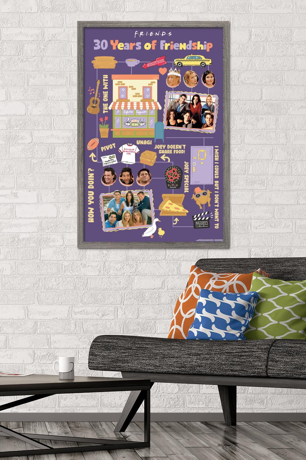 Friends 30th - 30 Years of Friendship Wall Poster, 22.375