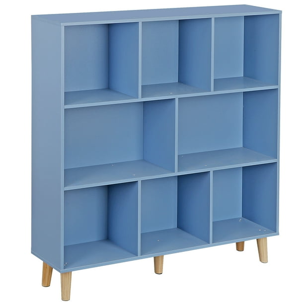 ZENSTYLE 3Tier Storage Shelves Rack Open Shelf 8 Cubes Free Standing Bookcase
