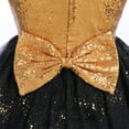 thumbnail image 6 of IBTOM CASTLE Kids Girls Bowknot Sequin Tulle Party Dress One-Shoulder Wedding Bridesmaid Flower Girl Dresses Pageant Formal Prom Ball Gown 6-7 Years Gold, 6 of 8