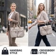 thumbnail image 4 of TRANSLINK Tote Bag Crossbody Purse for Women, Multi-Pocket Shoulder Handbag, Large Capacity Lightweight Casual Shoulder Bag Gingham Print Khaki, 4 of 7