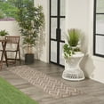 thumbnail image 4 of Nourison Versatile Solid Diamond Indoor Outdoor Flatweave Runner Rug Natural Beige 2' x 6', 4 of 8