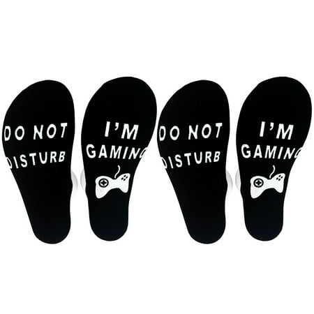 2 Pair Gifts for Him Stocking Stuffers for Adults Teens Birthday Christmas Gifts for Men White Elephant Gifts for Adults Gifts for Dad Him Teen Boy Gifts Funny Gamer Socks