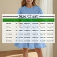 thumbnail image 3 of KAUOD Girls Puff Short Sleeve Summer Dress Crew Neck Pleated Swing Casual Dresses Kids Girls Solid Knee Length Ruffles Skirts, 3 of 5