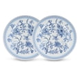 thumbnail image 3 of STP GOODS Vintage Blue Flowers Bone China Dessert Plate Set of 2 in Gift Box 7.5" (19 cm) Floral Cake Plates for Appetizer Salad Serving, Blue White, 3 of 10