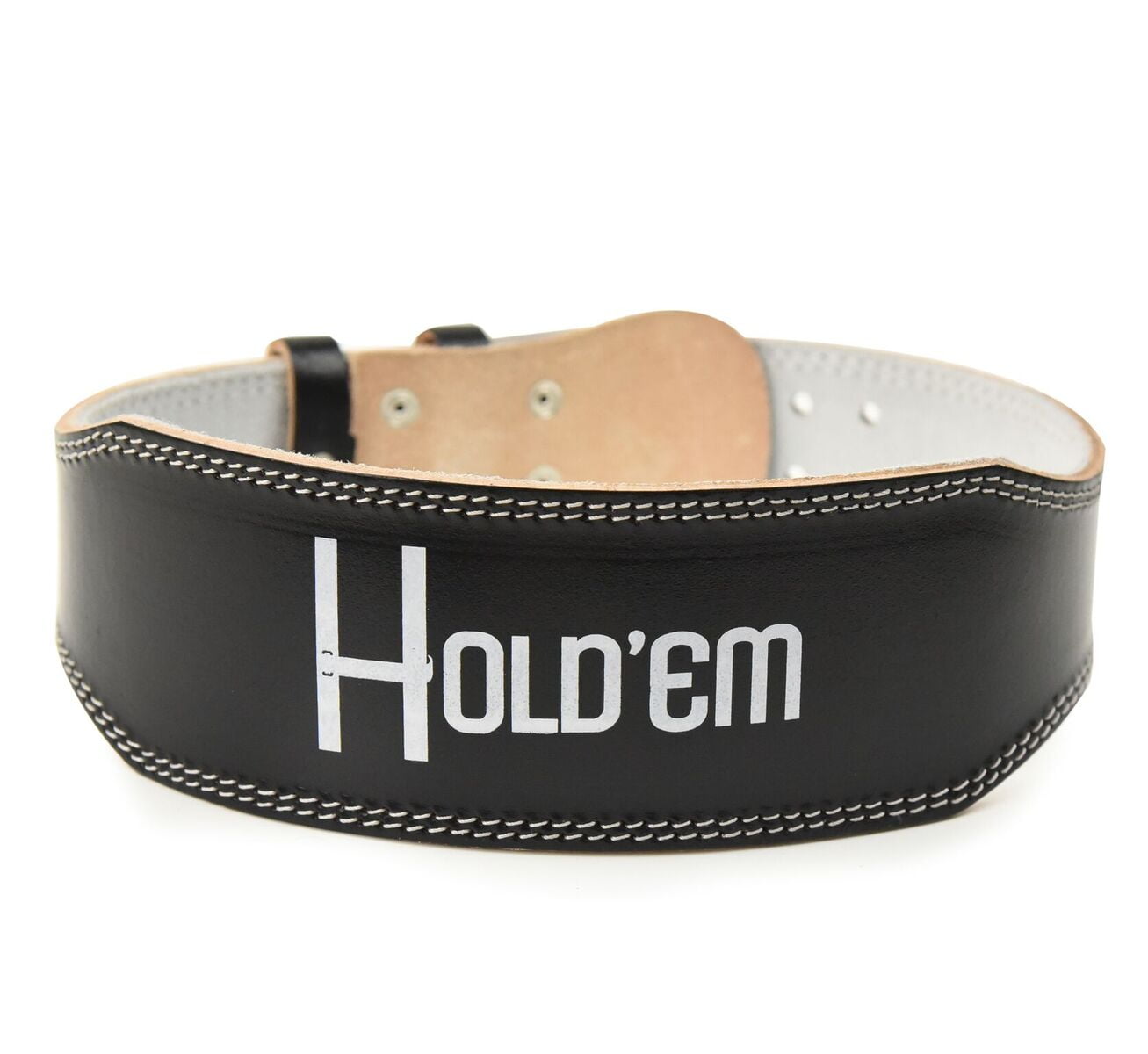 Hold'Em Weight Lifting Belts, 100% Genuine Leather, Foam Padding, Suede Lining, Double Stitching