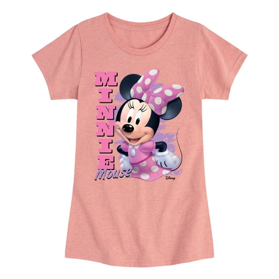 Minnie & Friends - Minnie Mouse - Youth Girls Fitted Short Sleeve T-Shirt
