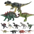 thumbnail image 2 of Juguetes de modelos de dinosaurios pequeños para niños, 13 estilos, 15cm, tiranosaurio jurásico, Indominus Rex, Triceratops, Brontosaurus, regalos para niños Fivean unisex, 2 of 2