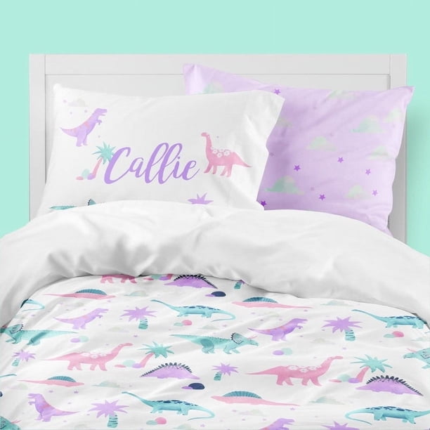 Juego de cama infantil Dino Grrrl (edredón o funda nórdica)