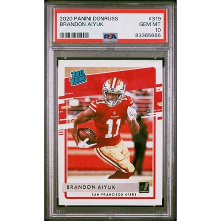 Graded 2020 Panini Donuss Brandon Aiyuk #319 Rookie RC Football Card PSA 10 Gem Mint