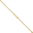 thumbnail image 2 of 14K Yellow Gold Curb Link Diamond Cut Id Bracelet (Width 5) (Length 8) - Jbsp, 2 of 5