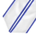 thumbnail image 3 of Endea Graduation White/Royal Blue Plain Graduation Stole with Trim Color  Angled End, 3 of 9