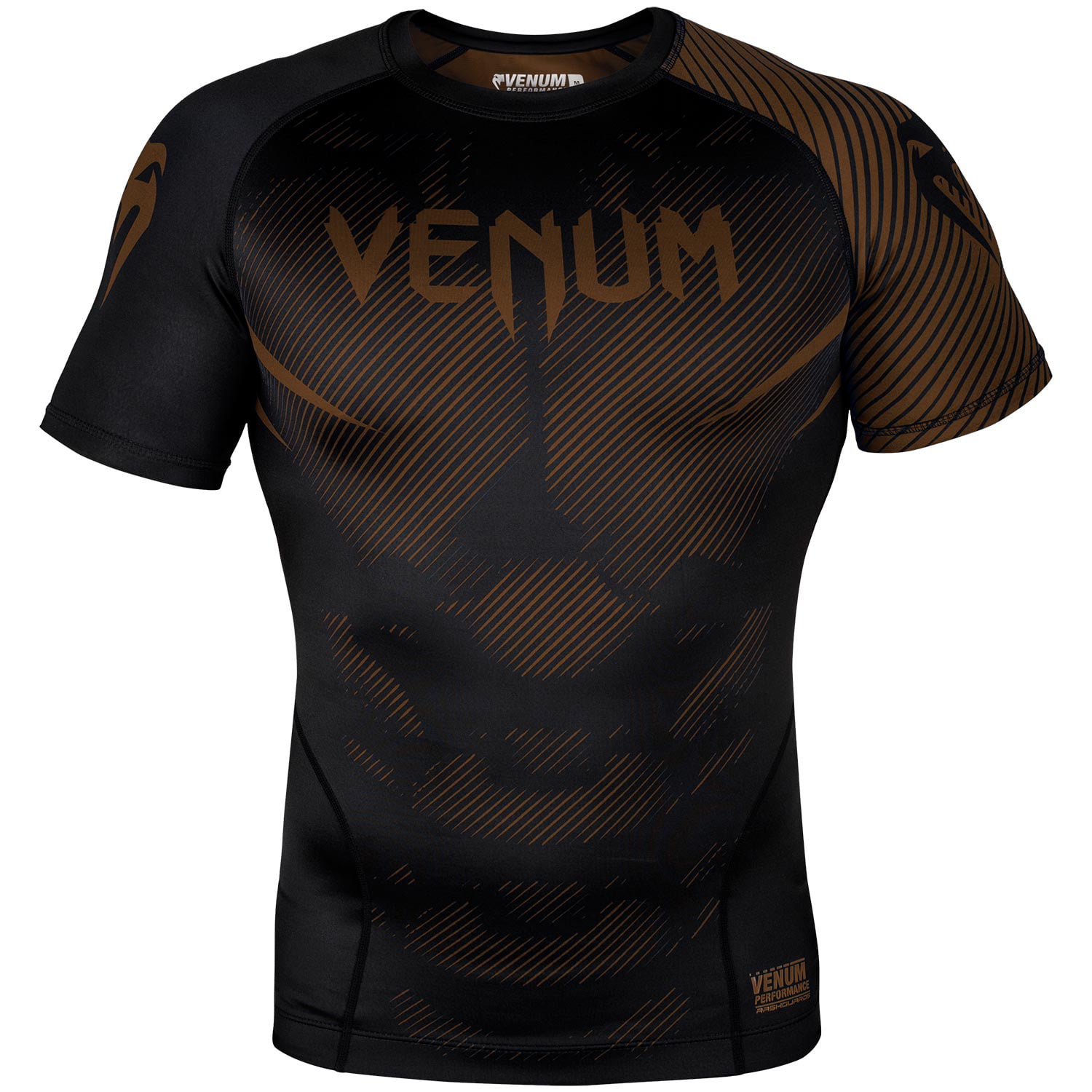 Venum No-Gi 2.0 Long Sleeve MMA Compression Rashguard Black/Brown 