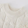 thumbnail image 4 of NIEWTR Girls' Little Love Embroidered Knitted Girls' Cardigan Sweater Pure Cotton Baby Sweater Autumn/Winter Girls' Baby Cardigan Coat Cardigan Sweater，3-4 Years，White, 4 of 8