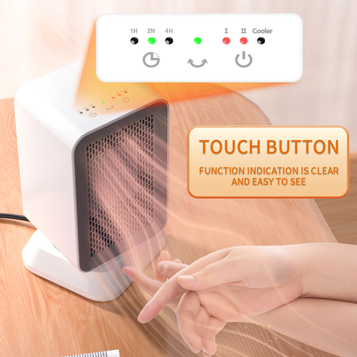 Hands DIY Space Heater Fan Heater Reusable Portable Electric Heater 1000W  Small Desktop Heater Mute Personal Heater Fast Heating PTC Ceramic Heater 3  Modes for Home Bedroom Office Desk - Walmart.com