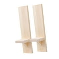 thumbnail image 5 of yotijay 2 Pieces Pillar Candle Sconce Wall Mount Candle Holder Racks for Dining Room Wood Color, 5 of 9