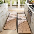 thumbnail image 4 of Kitchen Rugs Sets Of 2,Brown Boho Plant Pattern Anti Fatigue Kitchen Mat Rugs Non Slip Washable,Decorative Kitchen Floor Mats for Kitchen,Sink,Laundry,17"x47"+17"x47", 4 of 5
