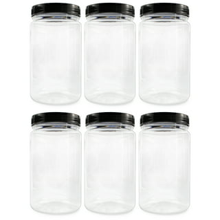 Topnotch Outlet Glass Jars with Lids - Glass Container (2 Pack) Keep Your Contents Fresh with This Rounded Ribbed 24 oz Jar - Glass Storage