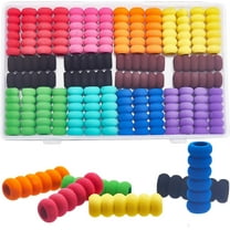 60PCS 10 Colors Foam Pencil Cushion Grips Painting Writing Drill Pen Grippers Writing Comfort Soft Pen Grips Point Drill Pen Sleeve Posture Correction Tool for Adults Handwriting