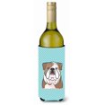 thumbnail image 1 of Tablero De Ajedrez Azul Bulldog Inglés Botella De Vino Bebida Aislante Hugger Bb1157Literk, 1 of 1