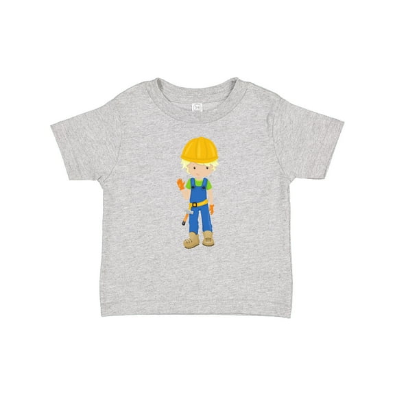 Inktastic Construction Worker, Blond Hair, Boy With Hammer Boys Baby T-Shirt