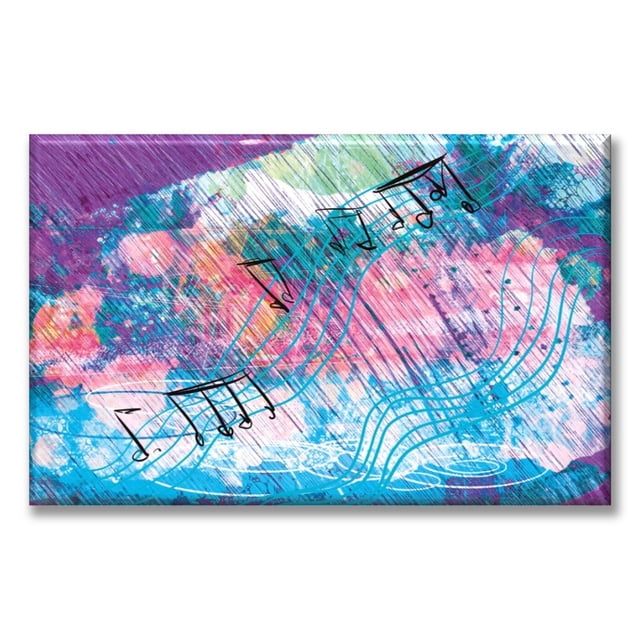 Cuadro Canva Listo Para Colgar Tipo Galería Música Abstracta 50X75 cm