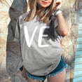 thumbnail image 7 of Baqcunre Valentine'S Day Shirts For Women Men And Women With With Love Printed Couple T Shirt Short Sleeve Top(Grey XS-4XL),Womens Tops Graphic Tees For Women Shirts For Women Womens Tops, 7 of 7