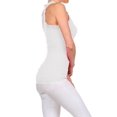 thumbnail image 3 of Women's Juniors' V-Neck Racer Back Tank With Lace Strap - One Size - White, 3 of 5