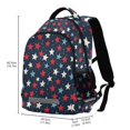 thumbnail image 2 of FORMRS Unisex Backpack Elementary School Travel Bookbag with Reflective Stripes, Red White Stars, 2 of 7