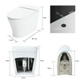 thumbnail image 2 of Historyli Go5H Smart Toilet With White Night Light Adjustable Temp Heated Seat Foot Flush Knob Control Power Outage Flushing Toilet, 2 of 8