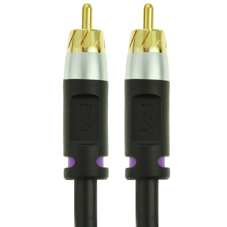 Udsigt krone liste Mediabridge ULTRA Series Subwoofer Cable (50 Feet) - Dual Shielded with  Gold Plated RCA to RCA Connectors - Black - (Part# CJ50-6BR-G1 ) -  Walmart.com