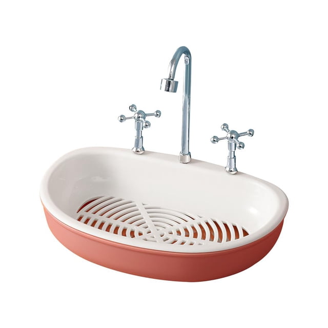 Grifo De Dos Colores De Doble Capa Jabonera Fregadero Jabonera Drenaje Jabonera De Doble Capa Desmontable Con Viscosa Sin Perforaciones Gran Capacidad Para Baño De Inodoro Methold HA026978-02