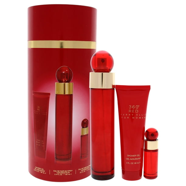 Perry Ellis 360 Red by Perry Ellis for Women 3 Pc Gift Set 3.4oz