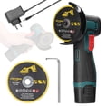 thumbnail image 1 of Mistaha 3-Inch Lithium Electric Angle Grinder with Dustproof Design and Brush Motor - Multi-functional Handheld Cutting Machine for Polishing and Grinding Tasks - 110V US Plug - Durable and Versatile, 1 of 6