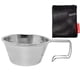 thumbnail image 1 of Taza pequeña DYNWAVEMX de Acero inoxidable 304 plegable portátil 50ml para camping, 1 of 8