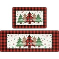 thumbnail image 3 of Findosom 2pcs Christmas Anti Fatigue Kitchen Rug Set 10mm Thick Cushioned Kitchen Runner Rug and Mat Set Comfort Standing Mat Kitchen Floor Rug Carpet for Kitchen,Sink,Laundry 18"x27"+18"x48", 3 of 7
