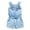 Blue, variant on Newway Kids Girls Clothing Rompers Denim Blue Cotton Washed Jeans Sleeveless Bow Jumpsuits 0-5Year New