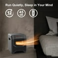thumbnail image 3 of Space Heater with Remote Control, 1500W/750W Portable Electric Infrared Heaters with Timer and Thermostat, Small Space Heater Fan for Office, Overheat and Tip-Over Protection, 3 Heat Settings, L2740, 3 of 10