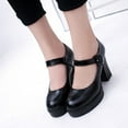 thumbnail image 5 of FRSASU Mary Jane Heels with Arch Support, Closed Round Toe Chunky Pumps for Women, Comfortable Block Heel Dress Shoes On Clearance, 5 of 7