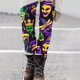 thumbnail image 4 of Feancey Clearance Sales Mardi Gras Workout Leggings for Women Butt Lifting Compression High Waisted Yoga Pants Novelty Mask Sequin Print Carnival Party Tights Multicolor S, 4 of 7
