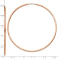 thumbnail image 4 of 14K Rose Gold 1.5mm Polished Endless Hoop Earrings (57.5 X 58) Made In Peru tf1436, 4 of 6