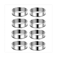 thumbnail image 1 of AMERTEER 3.15 Inch Muffin Rings Crumpet Rings  8Pcs Stainless Steel Muffin Rings Molds Double Rolled Tart Rings Round Tart Ring, 1 of 7