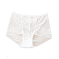 thumbnail image 2 of Womens Seamless Underwear Womens Thin Breathable Mesh Lace Briefs Cropping Hip Lifting Low Waist Underwear Tummy Underwear for Women White XL, 2 of 3