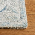 thumbnail image 3 of SAFAVIEH Micro-Loop Carl Floral Overdyed Wool Area Rug, Light Blue/Ivory, 9' x 12', 3 of 9
